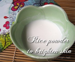 Rice powder for brighter skin