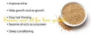 Sesaeme seed oil for hair